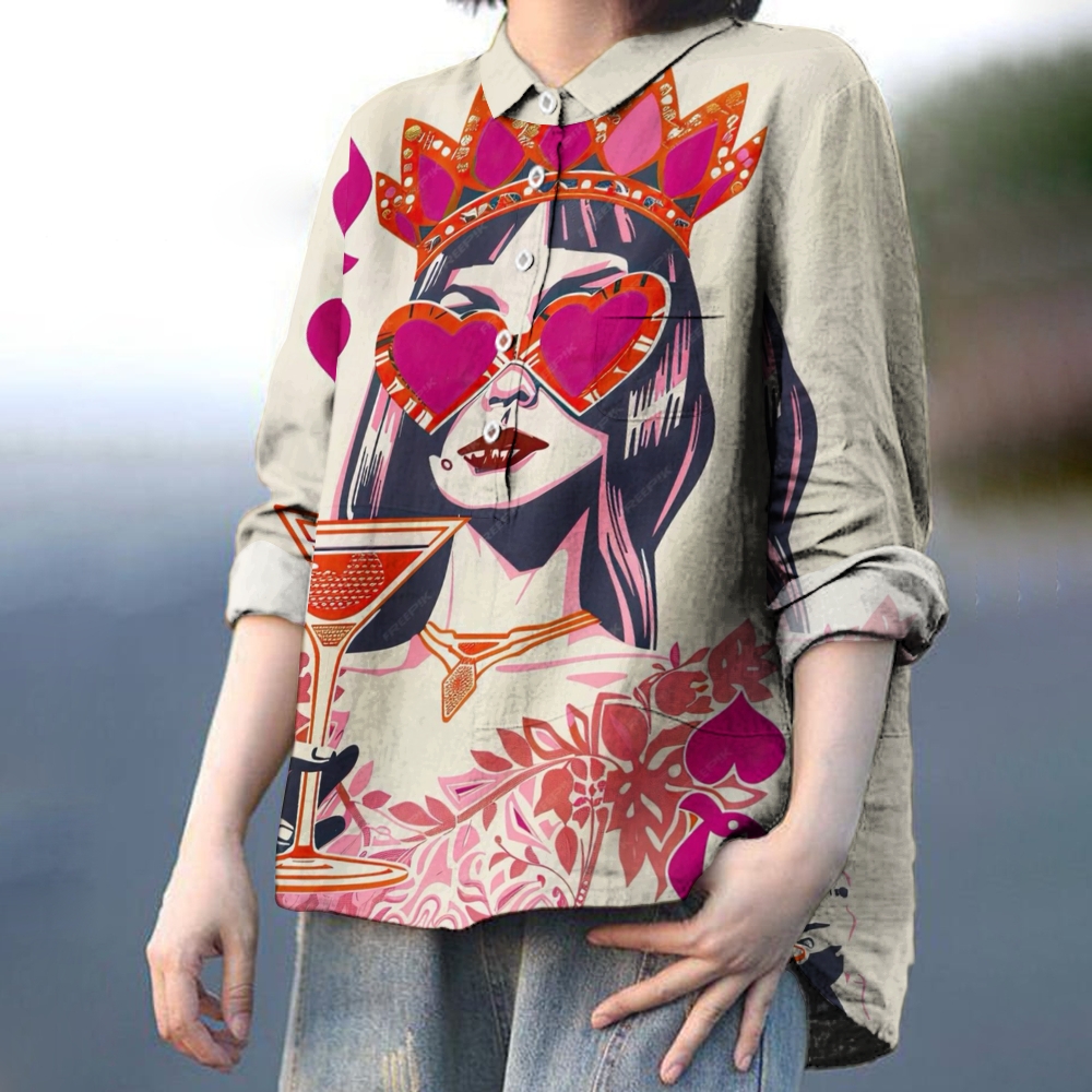 Women's Art Printed Casual Shirt