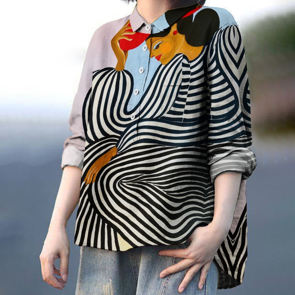 Women's Art Printed Casual Shirt