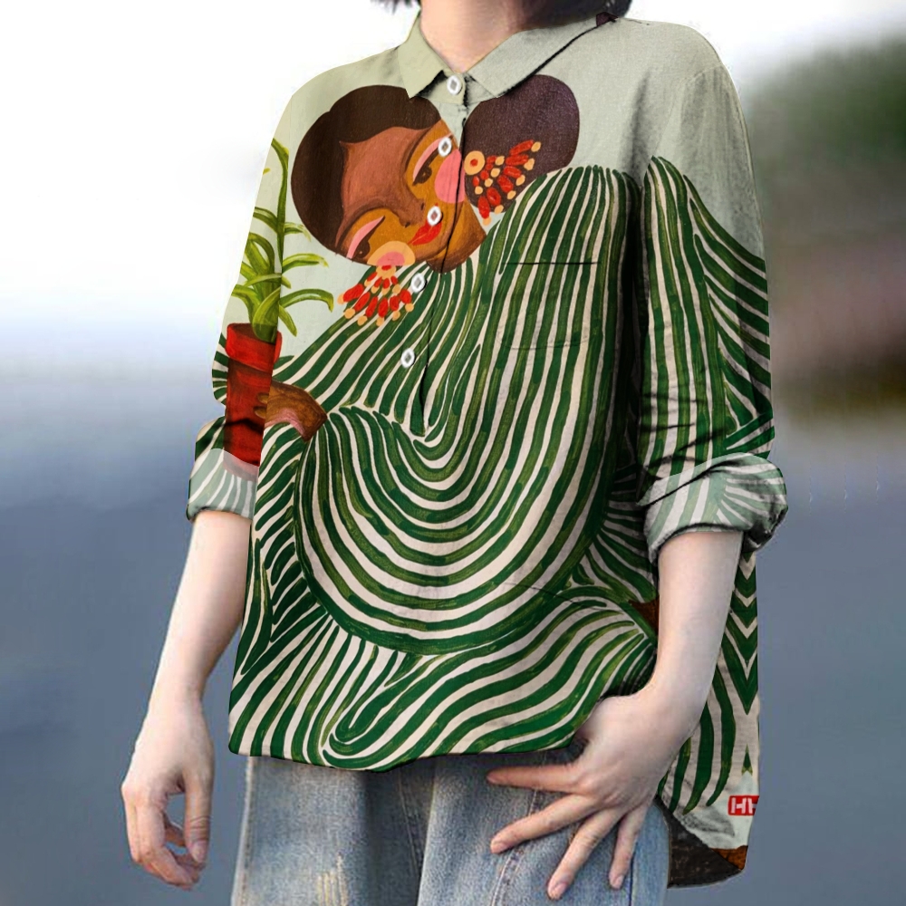 Women's Art Printed Casual Shirt
