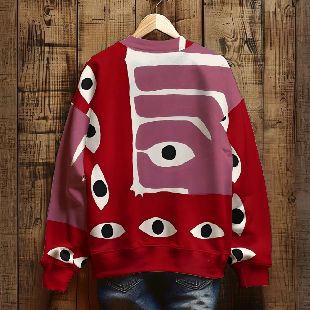 Unisex Art Eyes Printed Sweatshirt