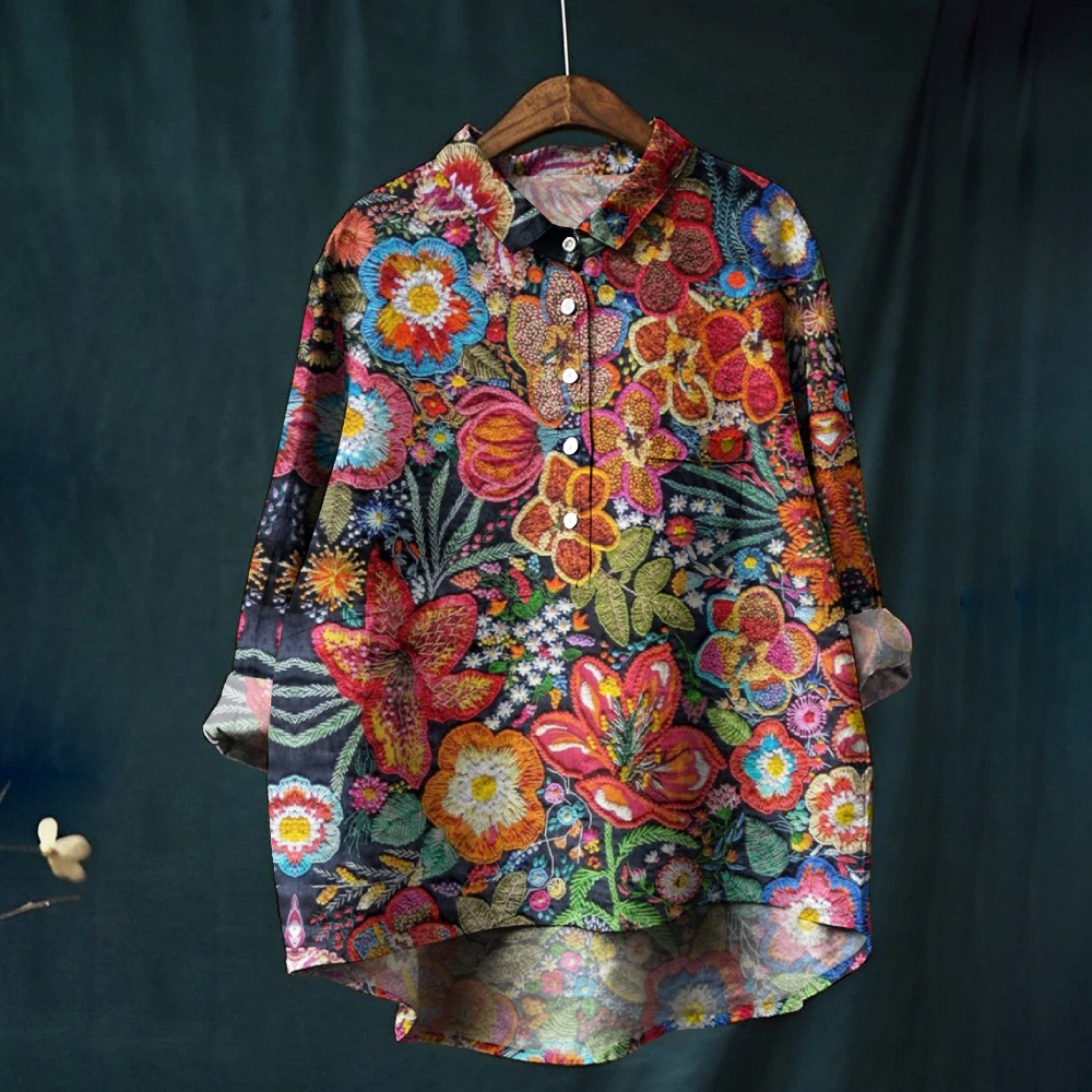 Women's Flower Printed Casual Shirt