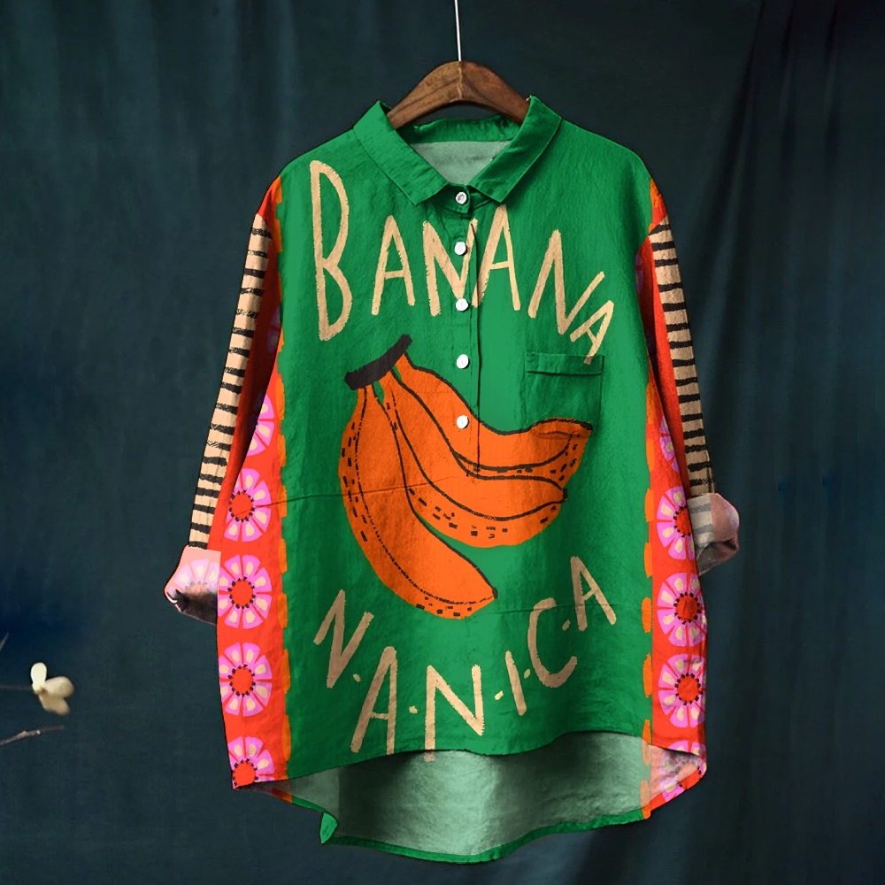 Women's Banana Printed Casual Shirt