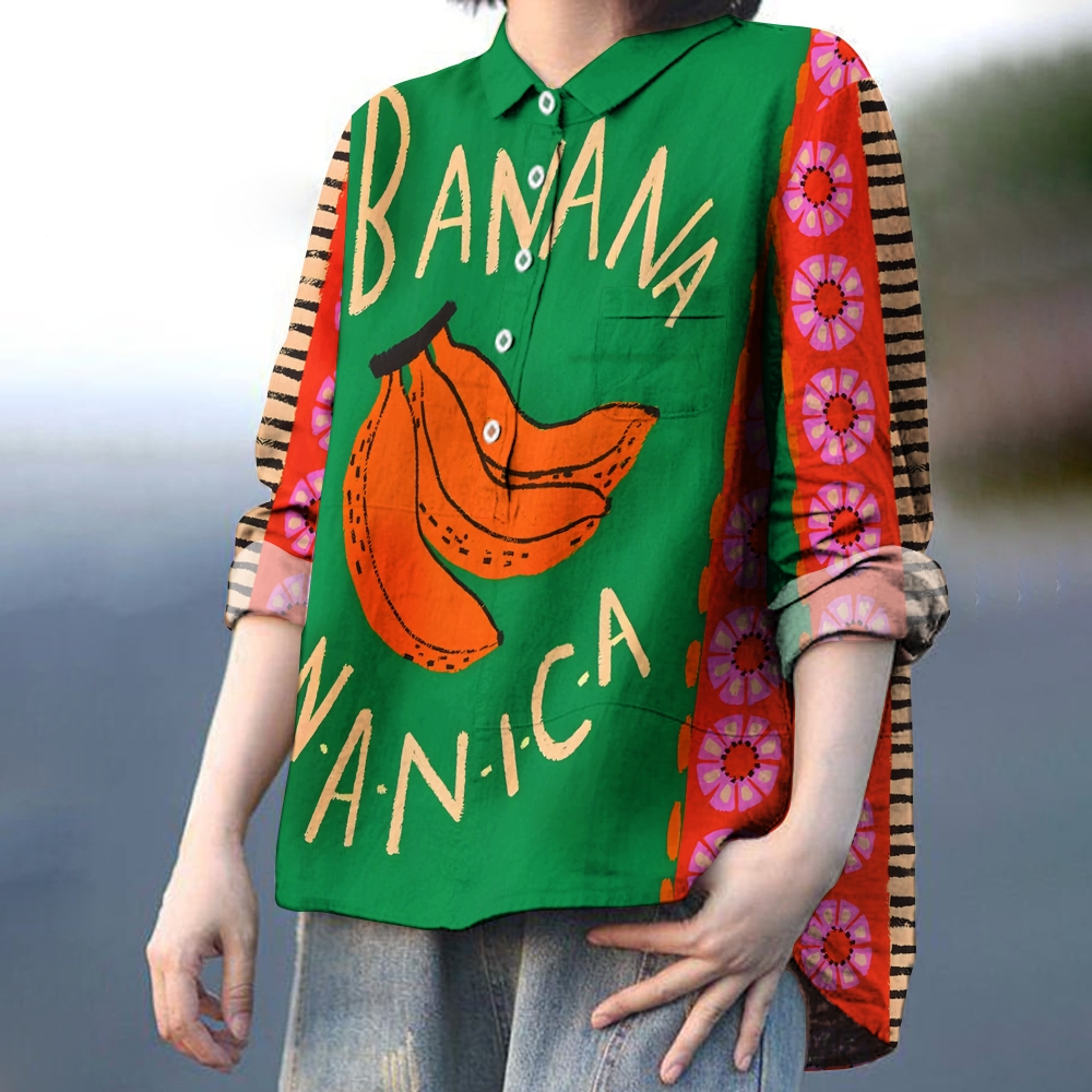 Women's Banana Printed Casual Shirt