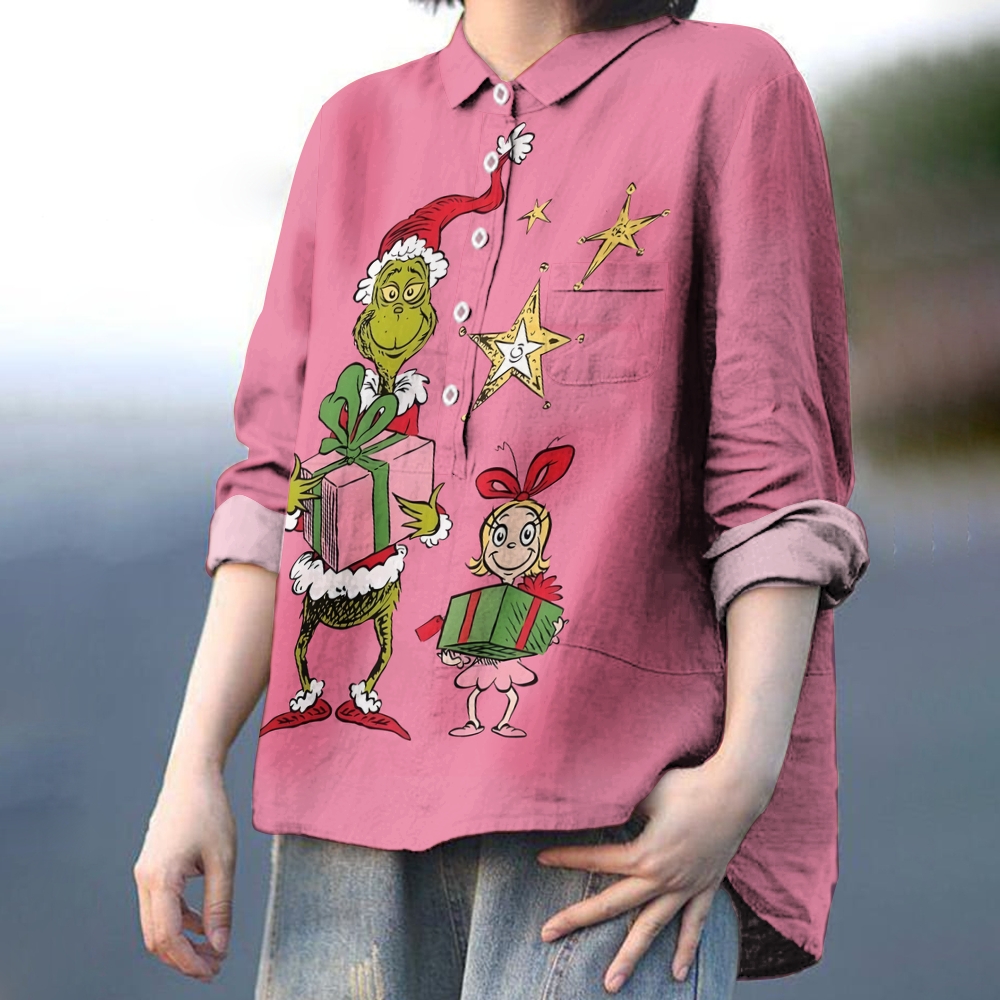 Women's Christmas Printed Casual Shirt