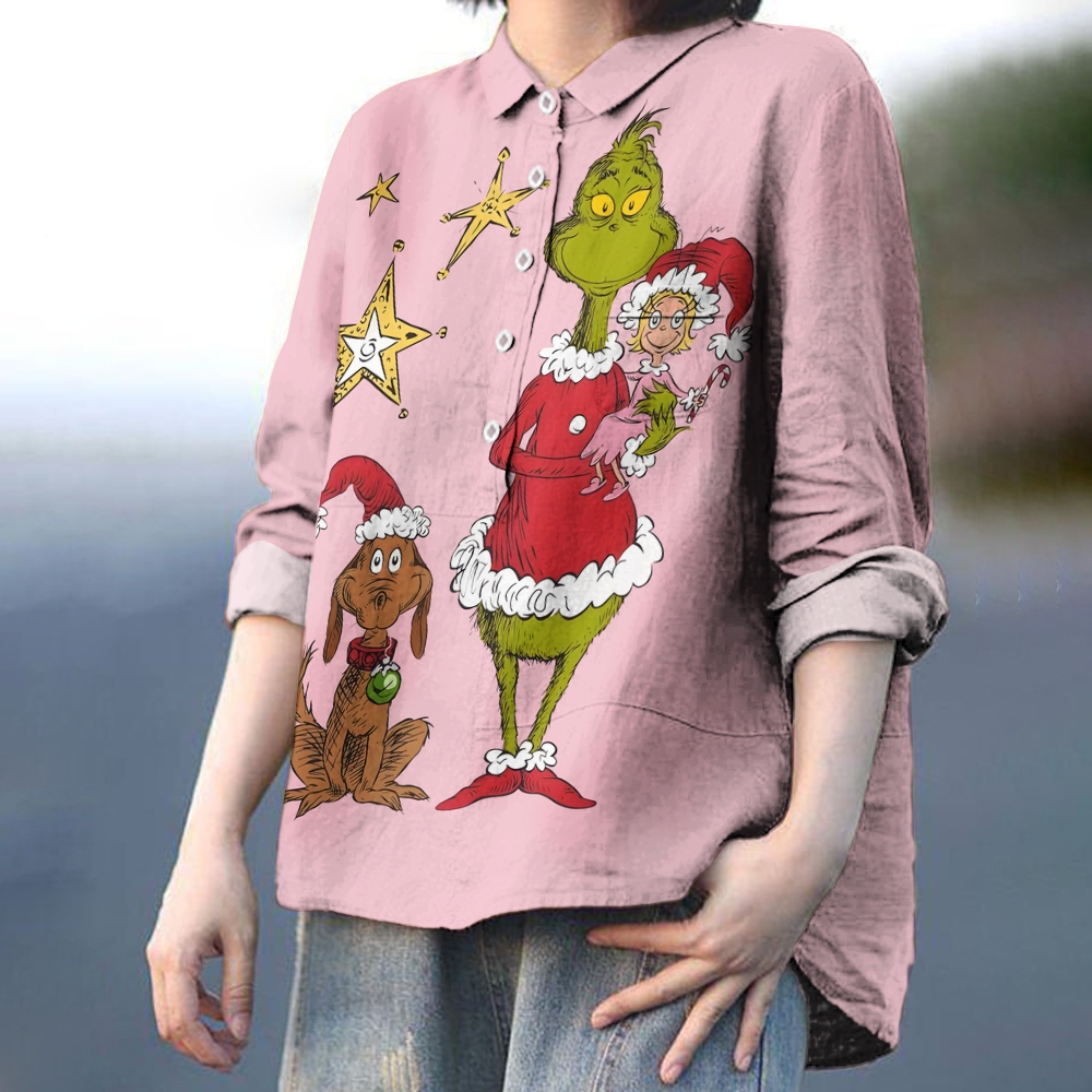 Women's Christmas Printed Casual Shirt