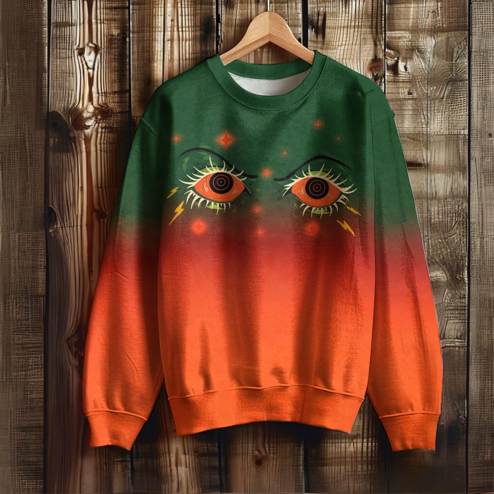 Unisex Gradient Art Eyes Printed Sweatshirt