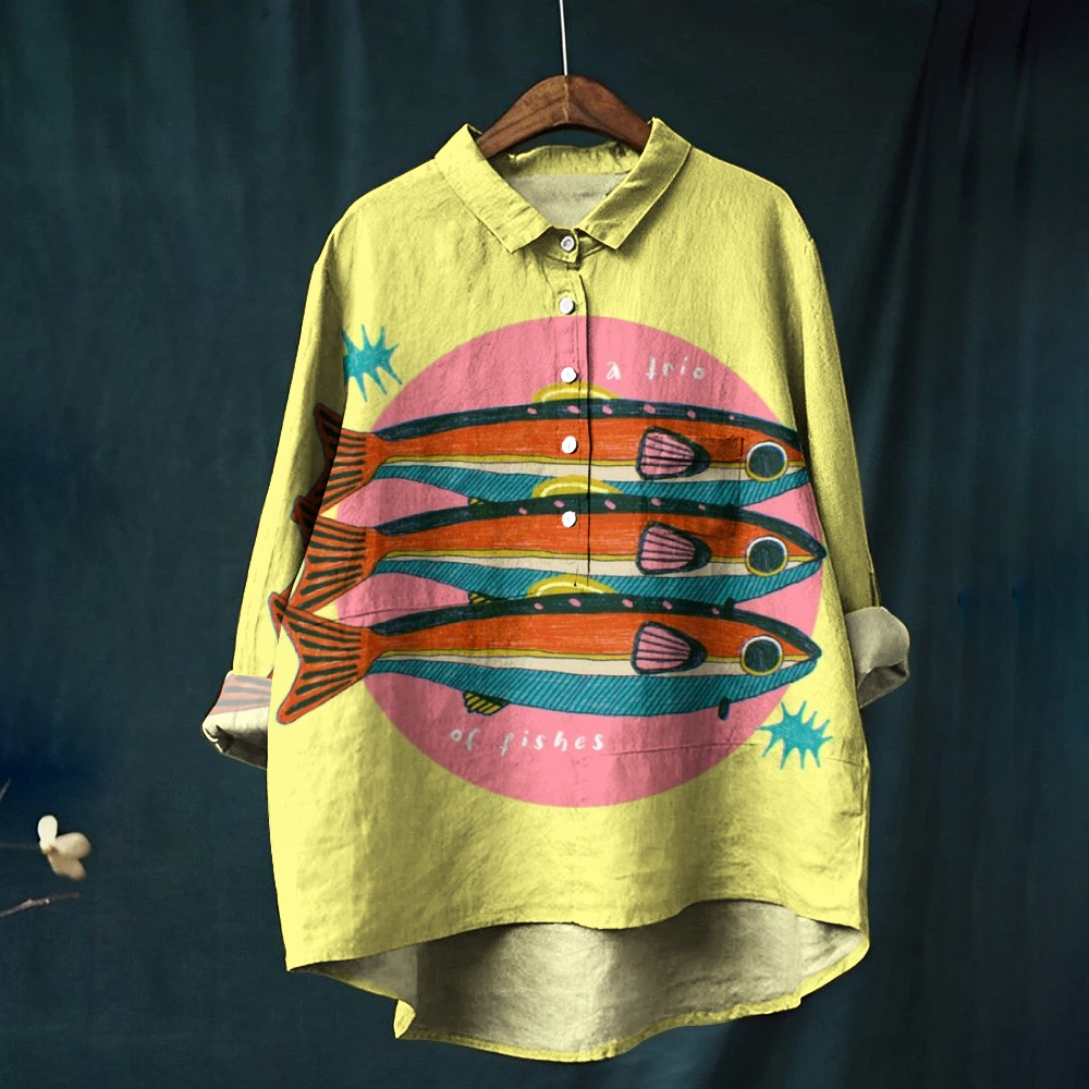 Women's Fish Printed Casual Shirt