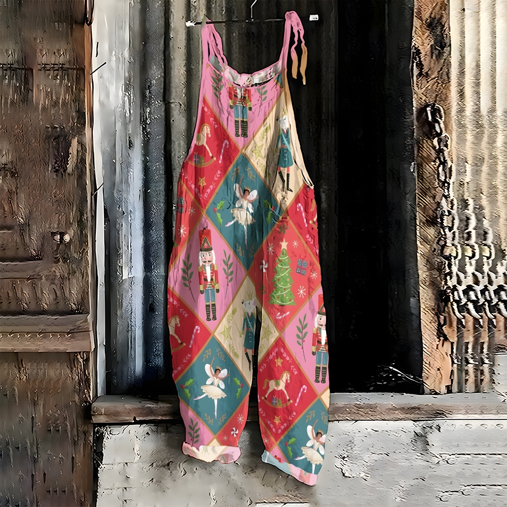 Women's Casual Christmas Printed Jumpsuit