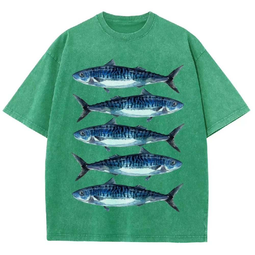 Five Sardines Unisex Vintage Washed Tee