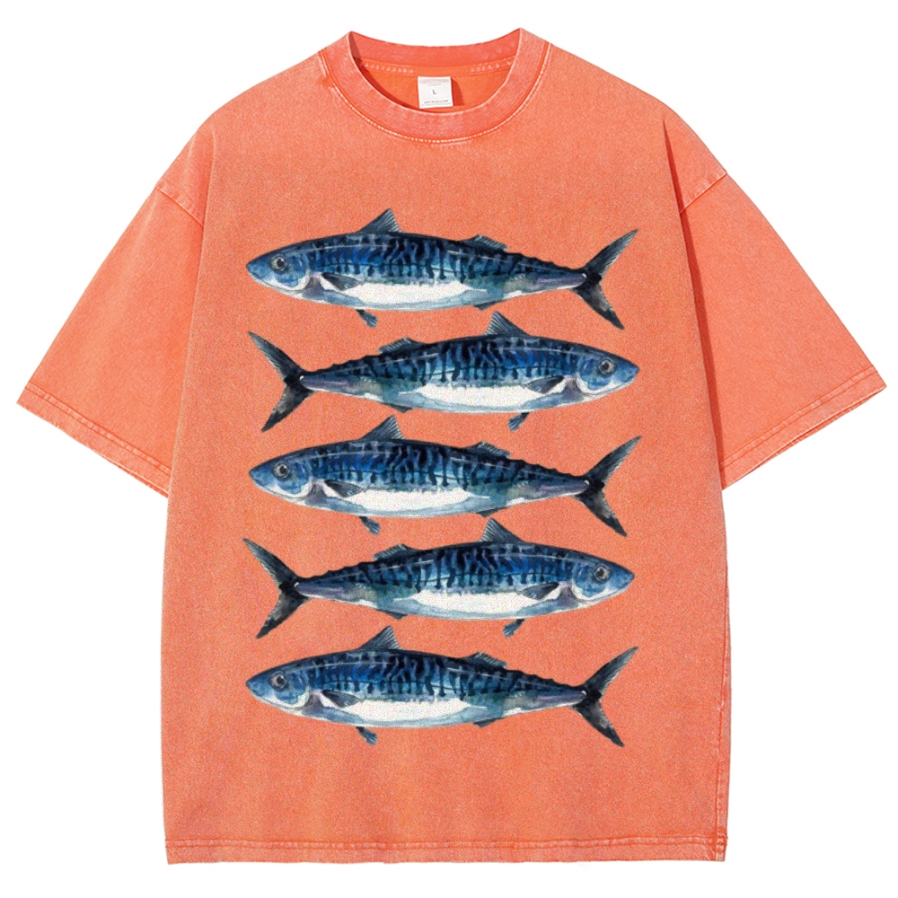 Five Sardines Unisex Vintage Washed Tee