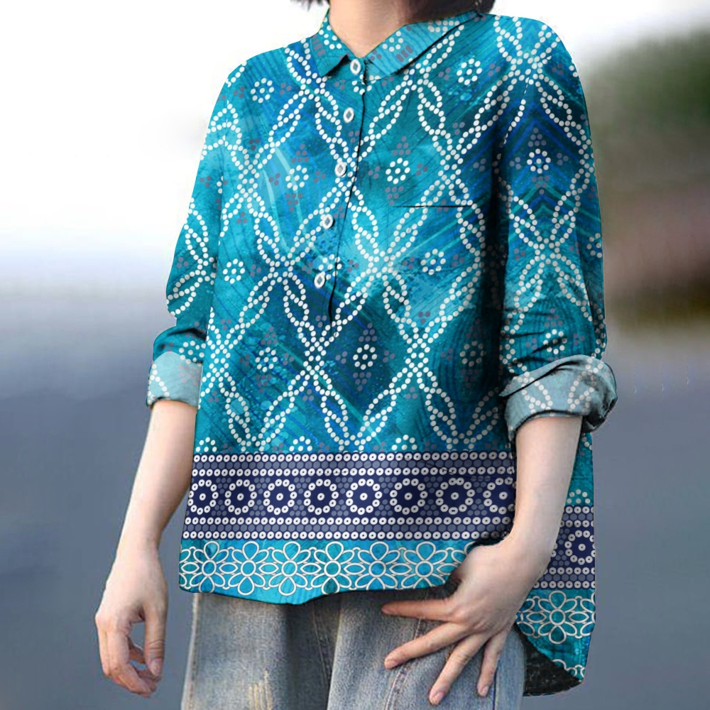 Women's Vintage Printed Casual Shirt