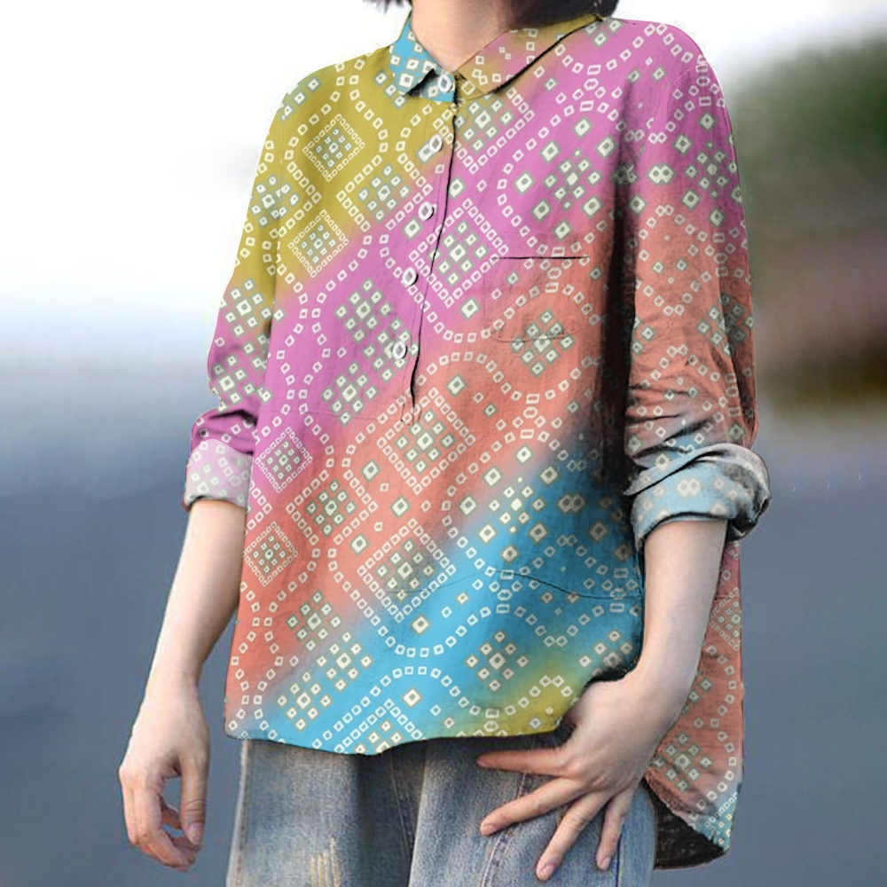 Women's Vintage Printed Casual Shirt