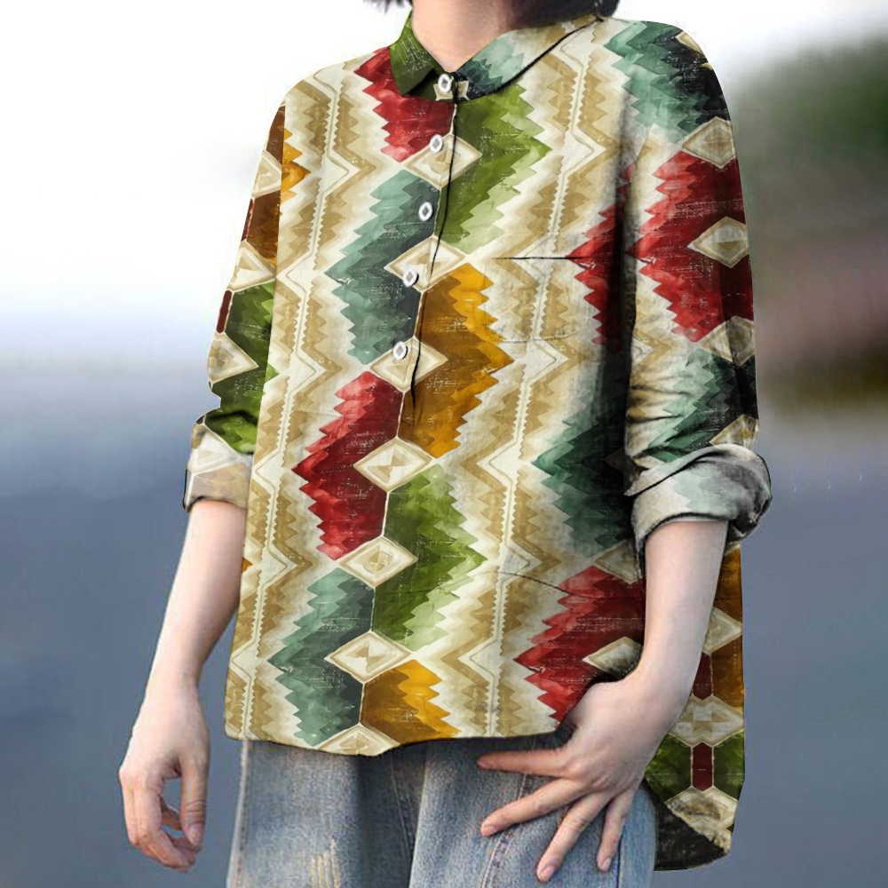 Women's Abstract Printed Casual Shirt