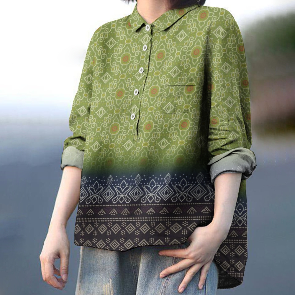 Women's Vintage Printed Casual Shirt