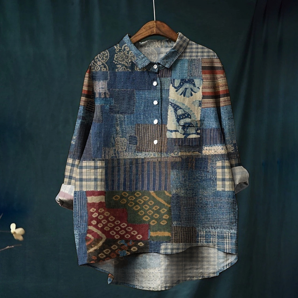 Women's Vintage Printed Casual Shirt