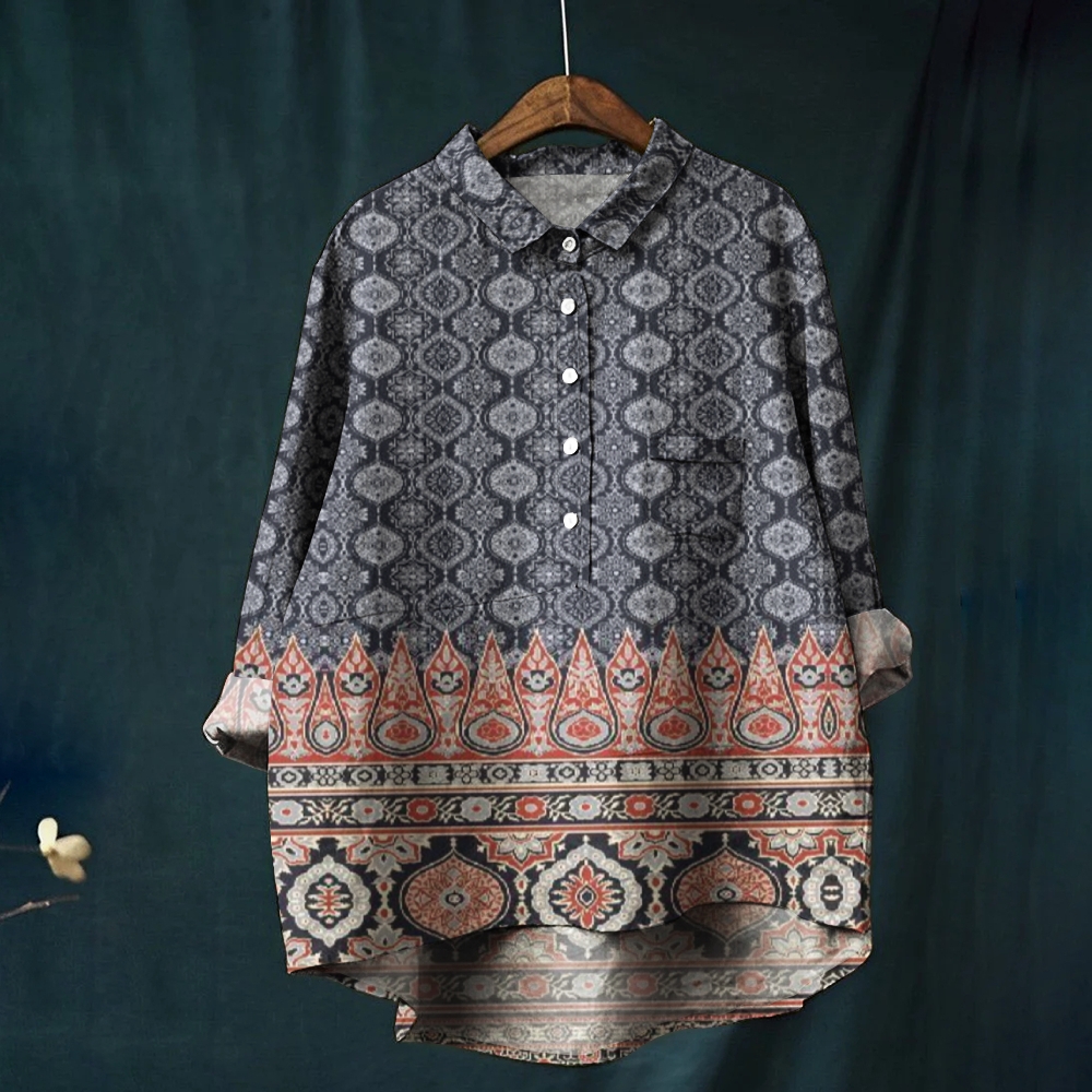 Women's Vintage Printed Casual Shirt