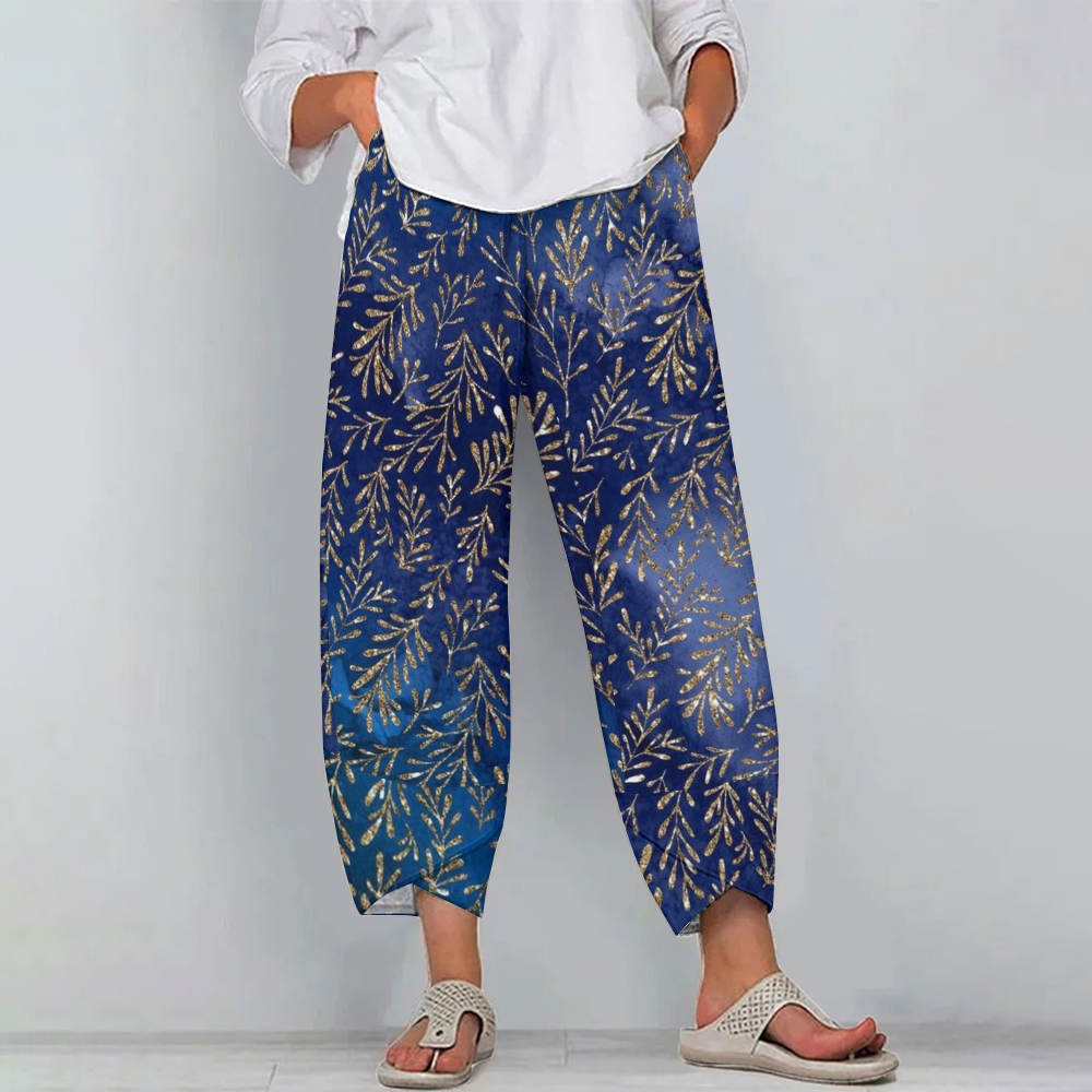 Women's Retro Casual Printed Pants