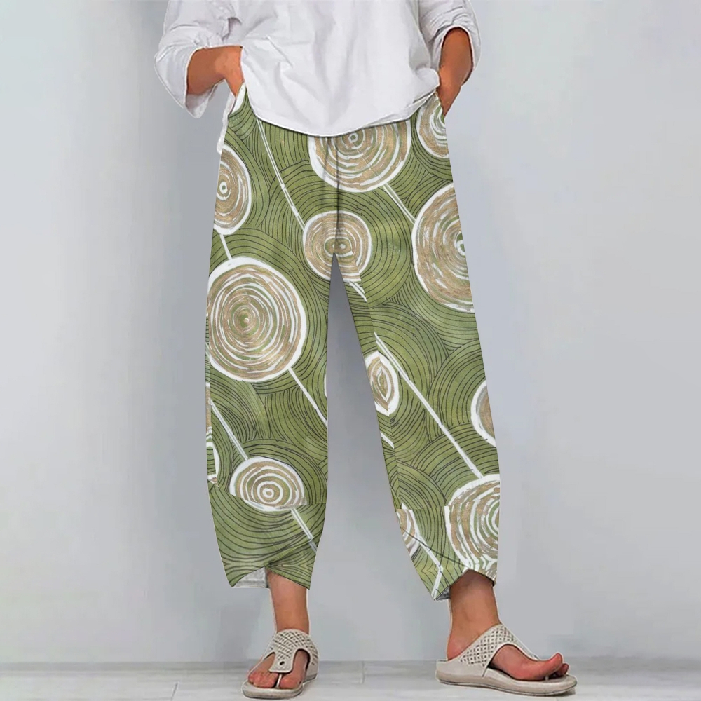 Women's Retro Casual Printed Pants