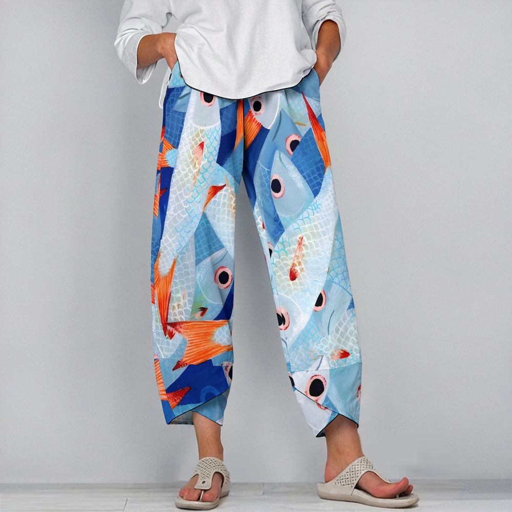 Women's Casual Fish Printed Pants