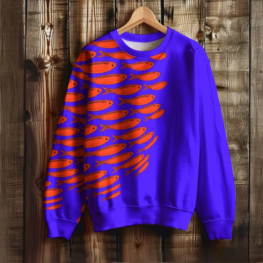 Women's Casual Red Fish Printed Pants