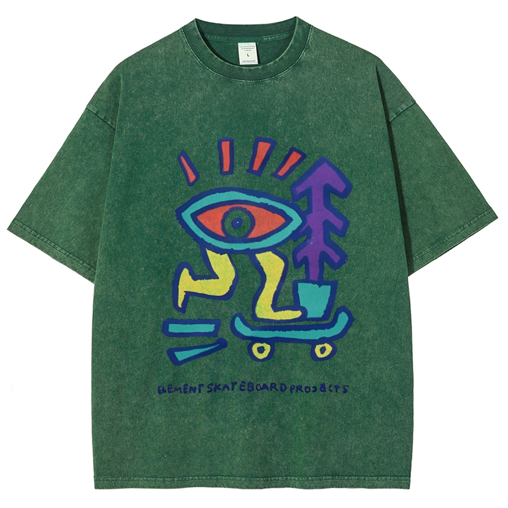 Enjoy Every Moment Art Design Unisex Washed T-shirts