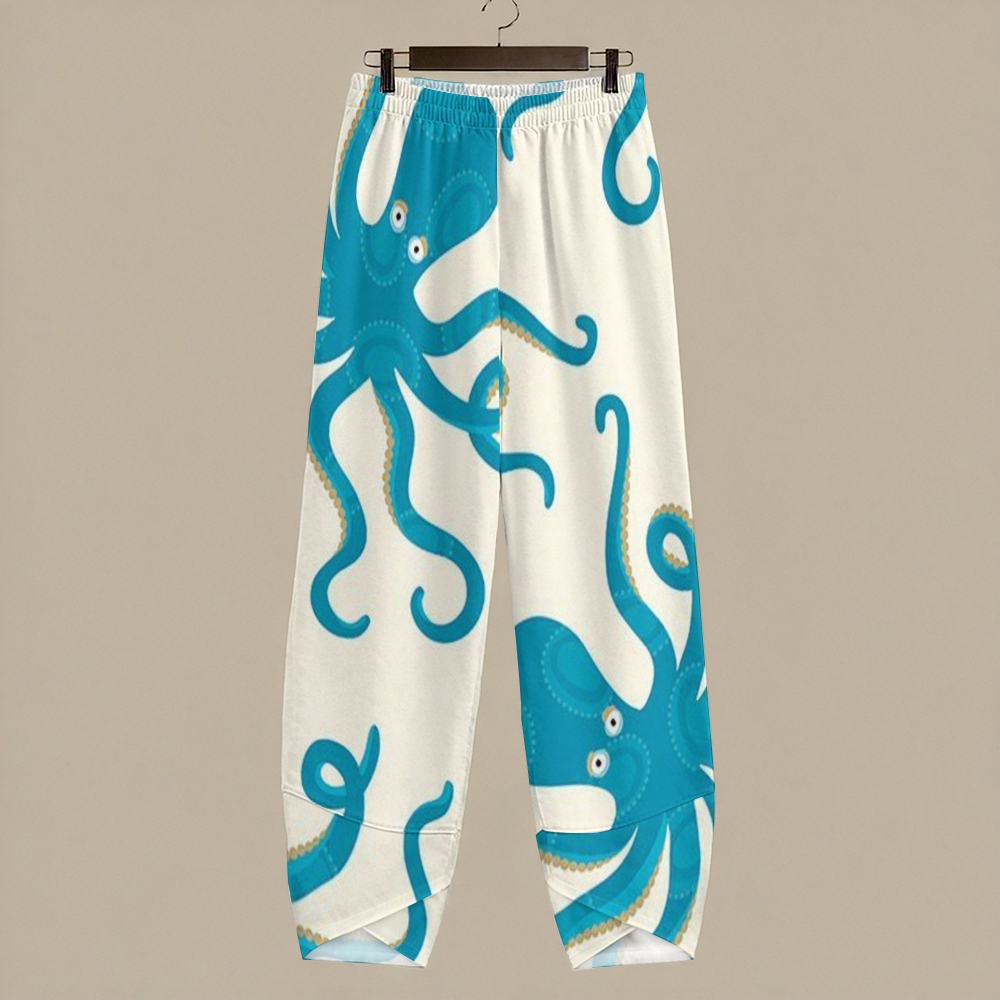 Women's Casual Octopus Printed Pants