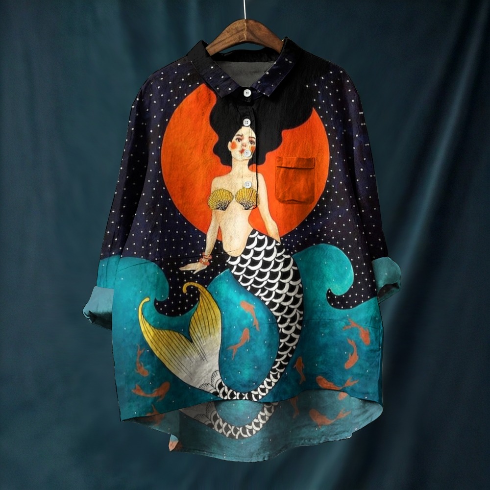 Women's Printed Casual Long Sleeve Shirt