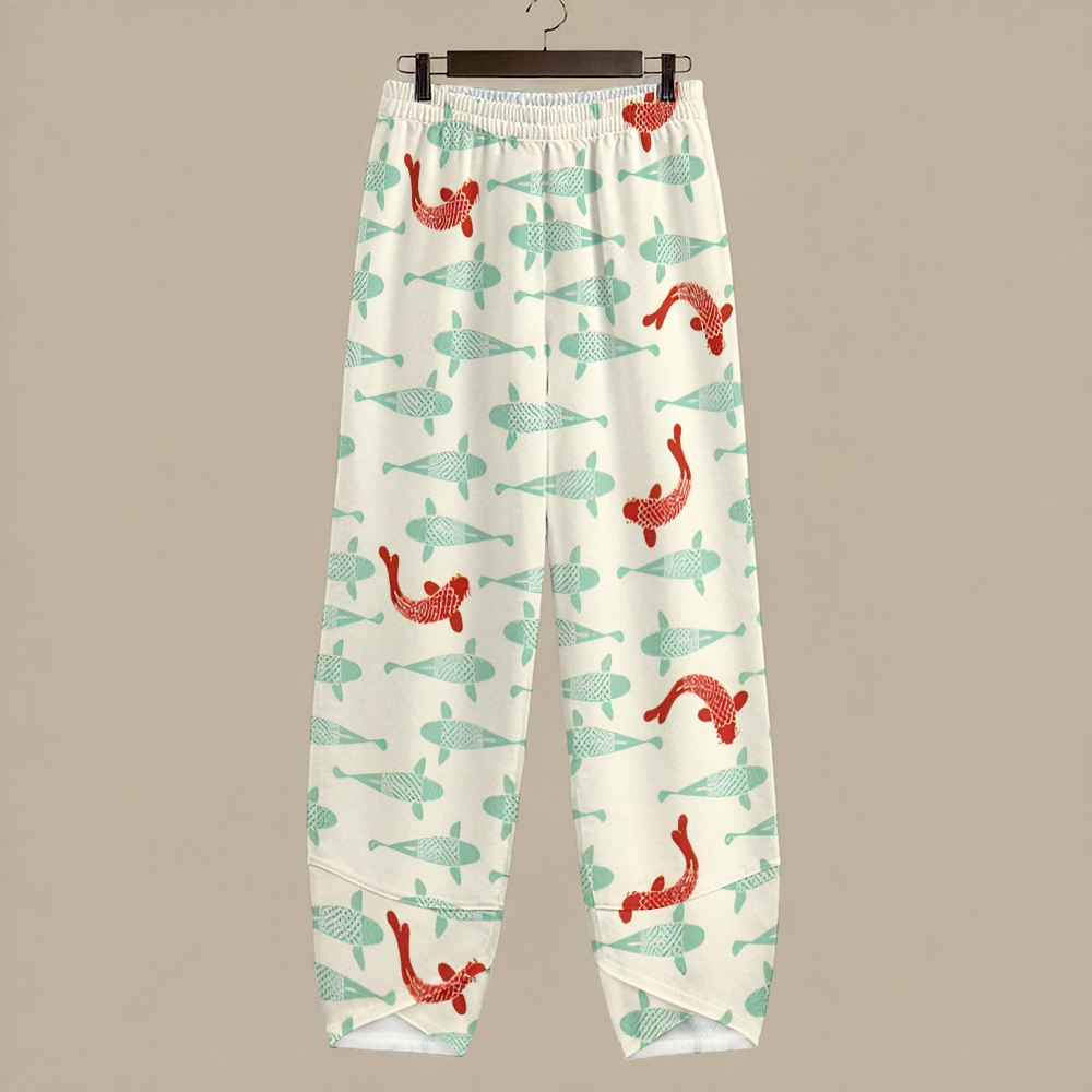Women's Casual Koi Printed Pants