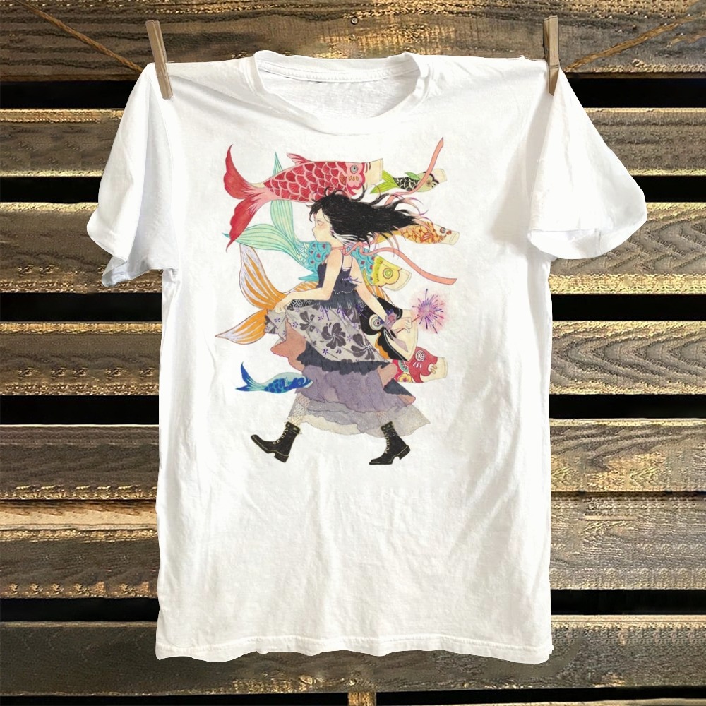 Fish Art Print Casaul Short Sleeve T-shirt
