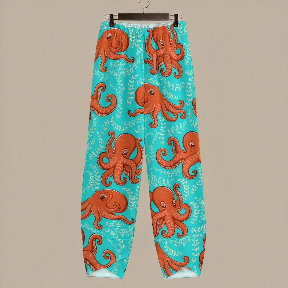 Women's Casual Octopus Printed Pants