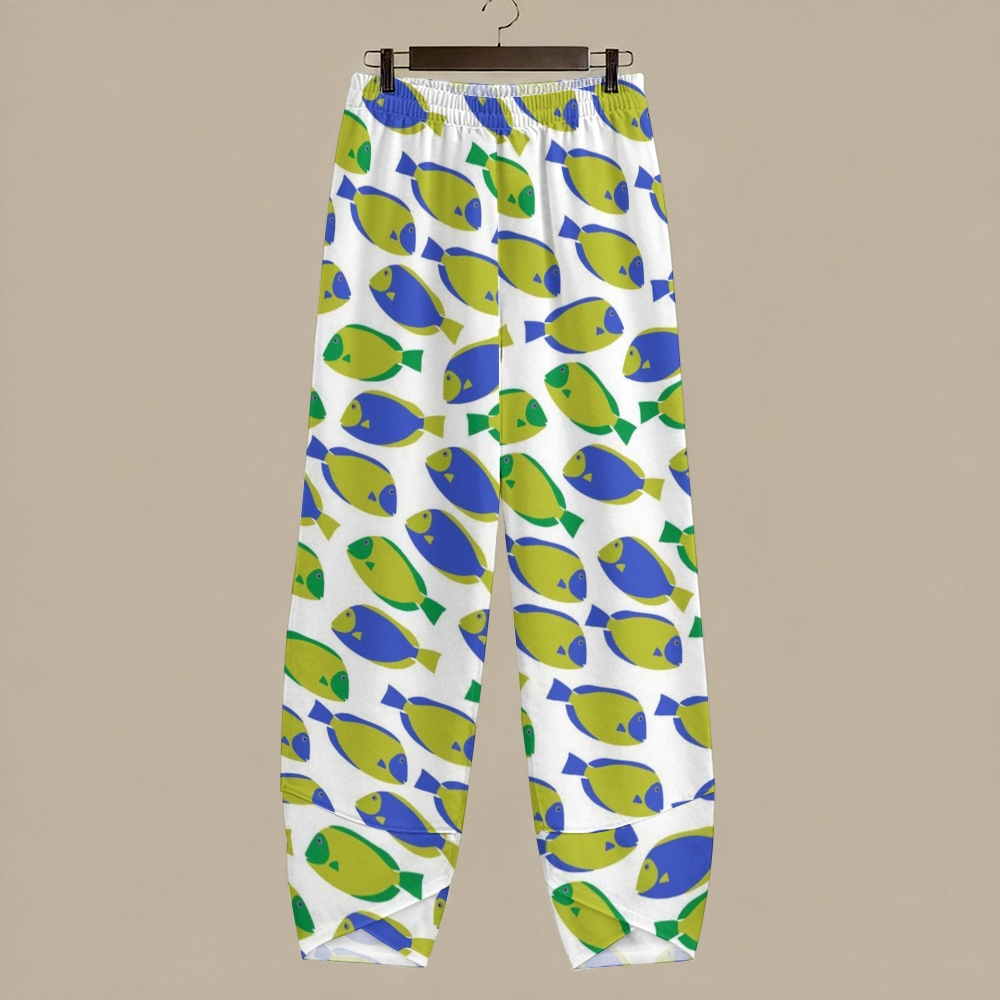 Women's Casual Cartoon Fish Printed Pants