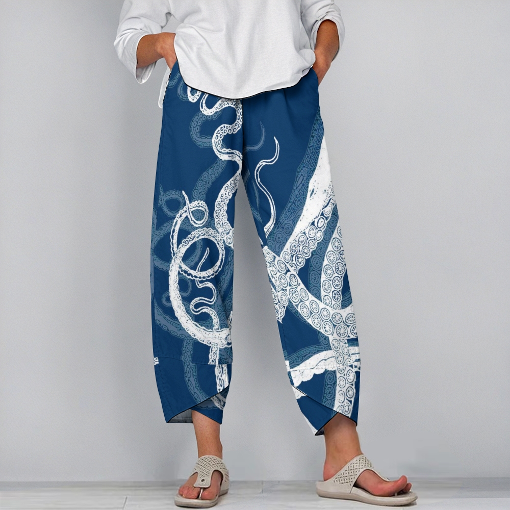 Women's Casual Octopus Printed Pants