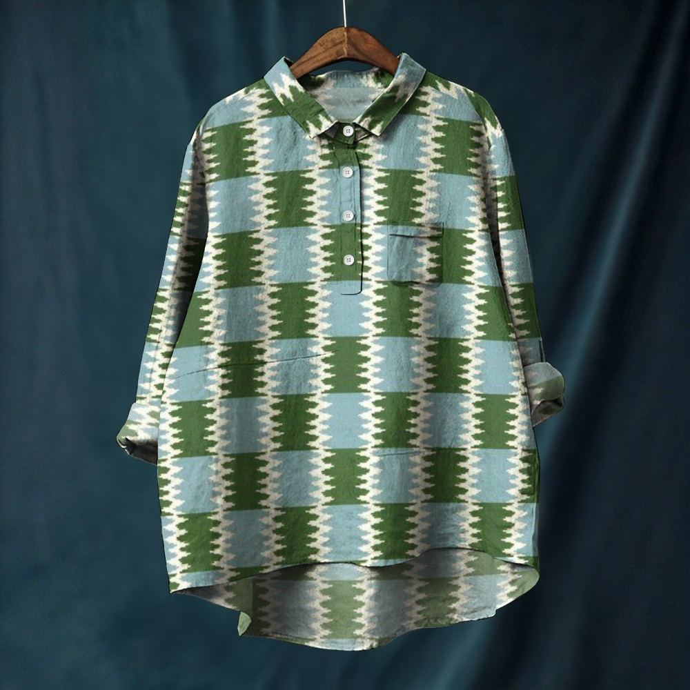 Women's Geometry Printed Casual Long Sleeve Shirt