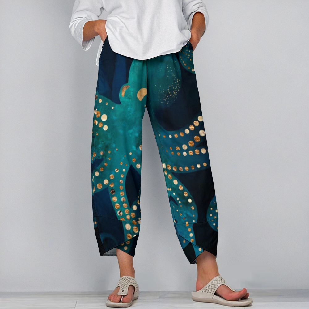 Women's Casual Octopus Printed Pants