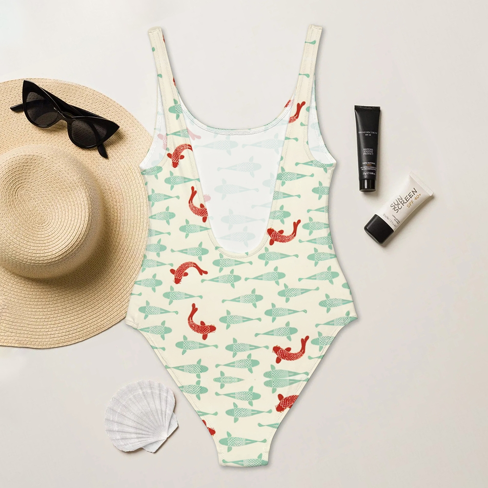 Koi Printed One Piece Swimsuit