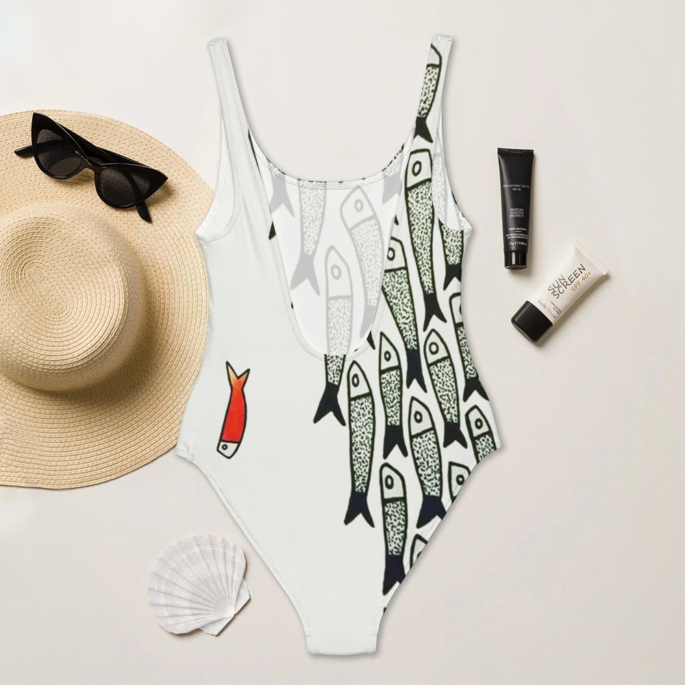 Sardines Printed One Piece Swimsuit