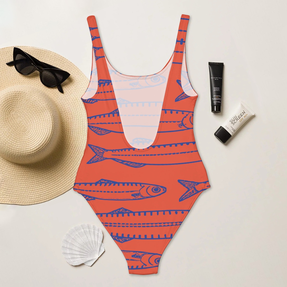 Sardines Printed One Piece Swimsuit