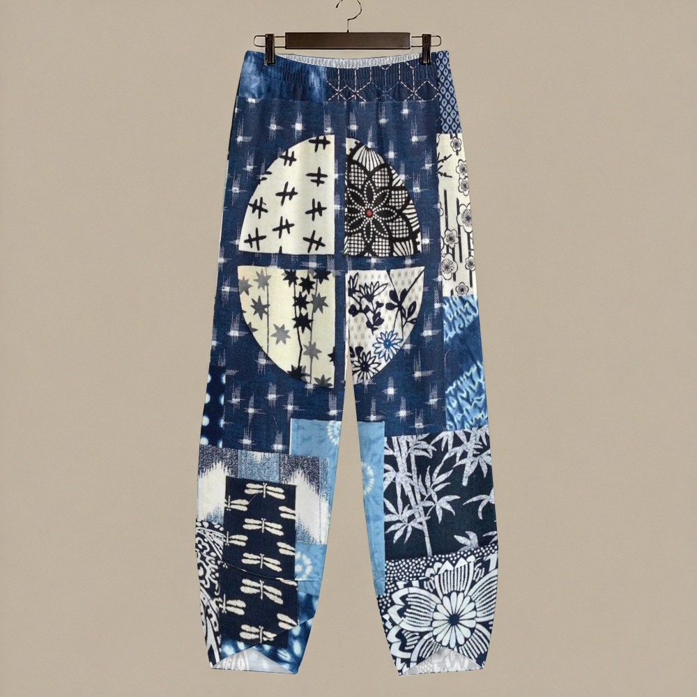 Women's Casual Vintage Stitching Printed Pants