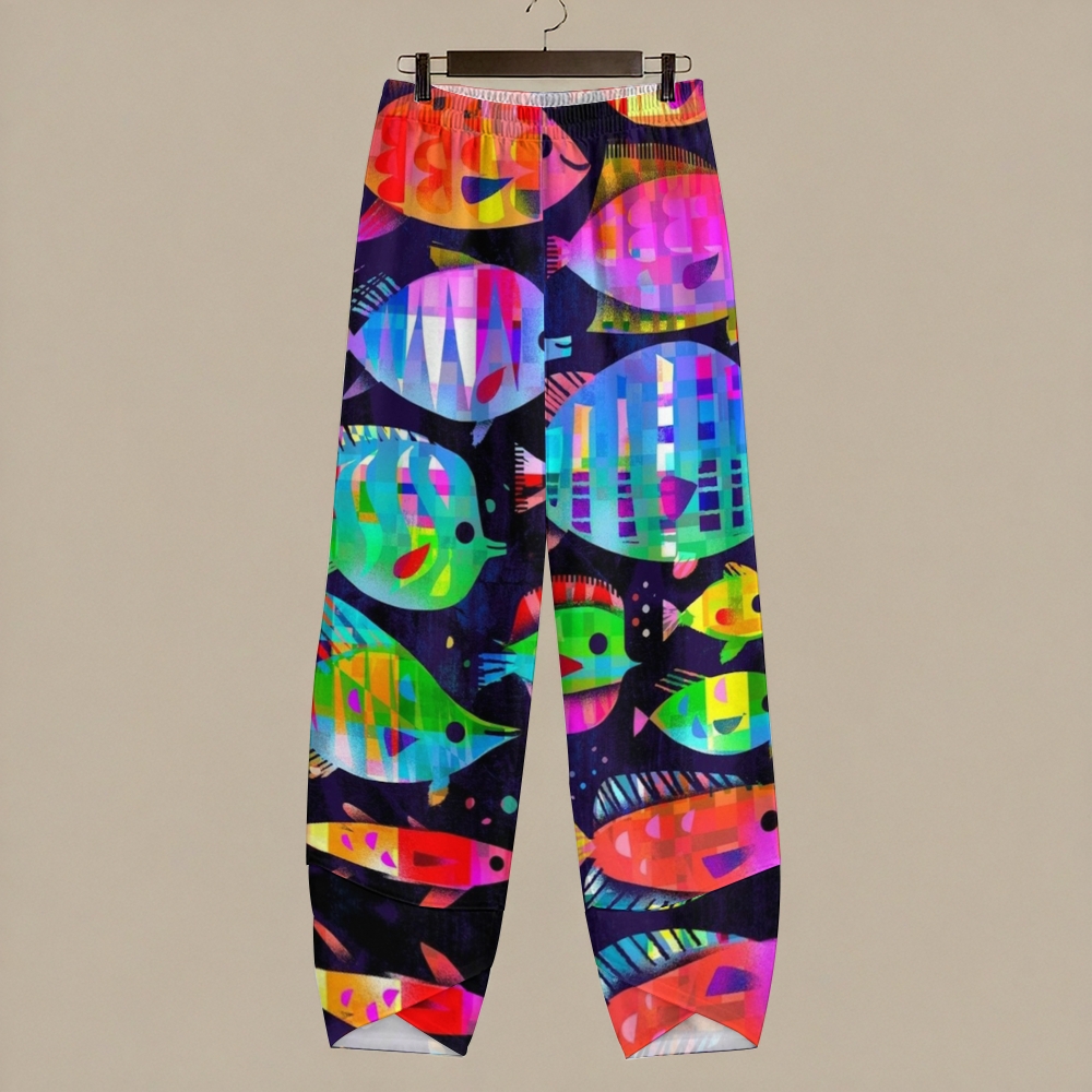 Women's Casual Colorful Fish Printed Pants