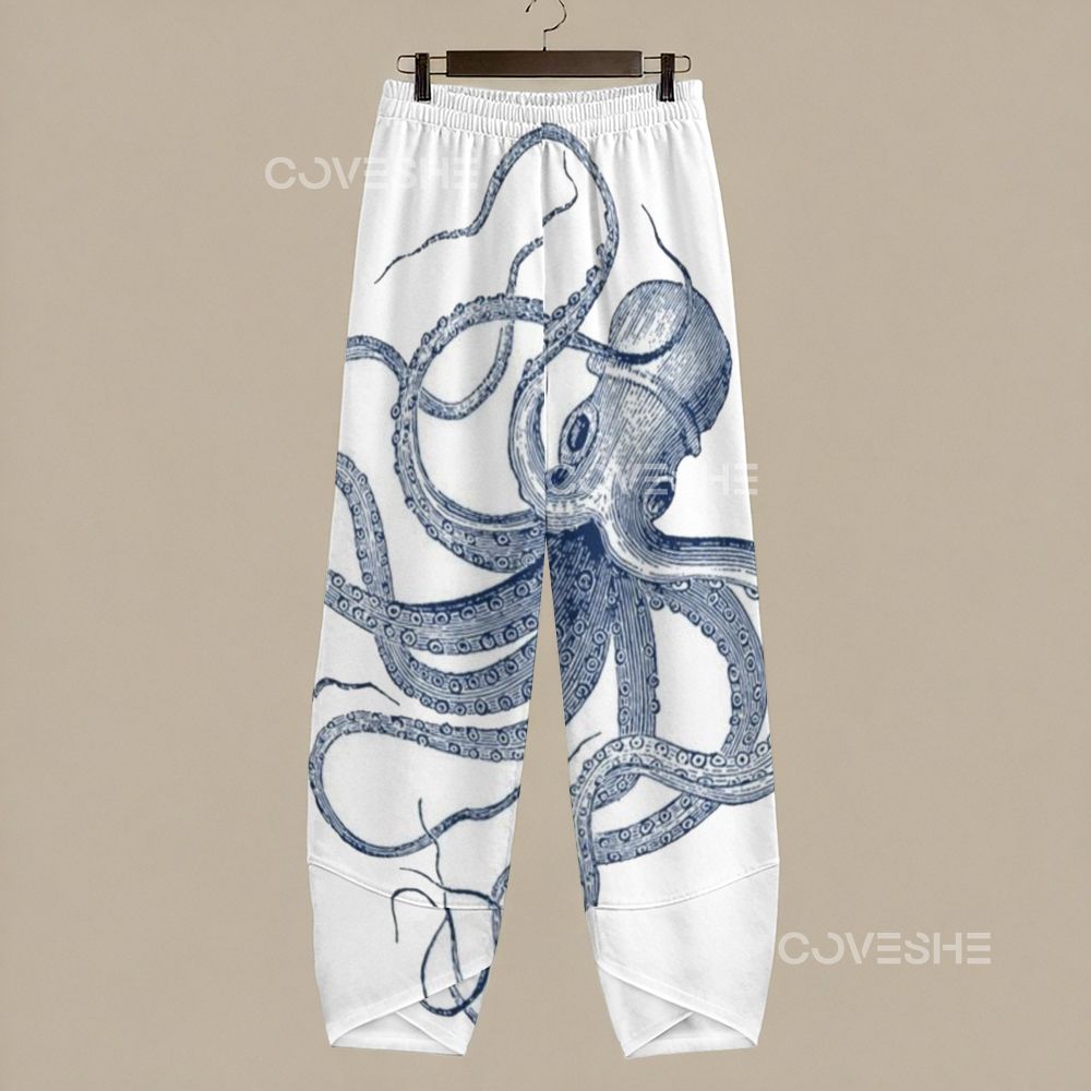 Women's Casual Octopus Printed Pants