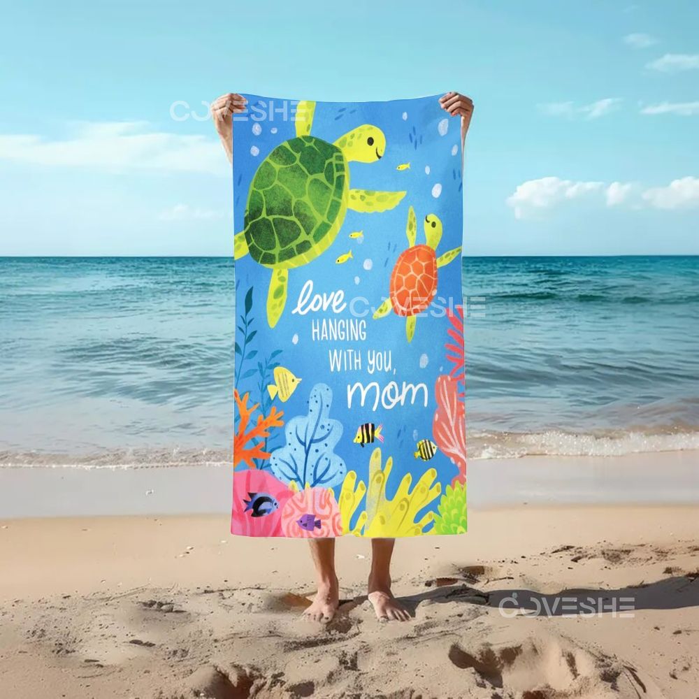 Casual Underwater World Sea ​​Turtle Printed Beach Towel