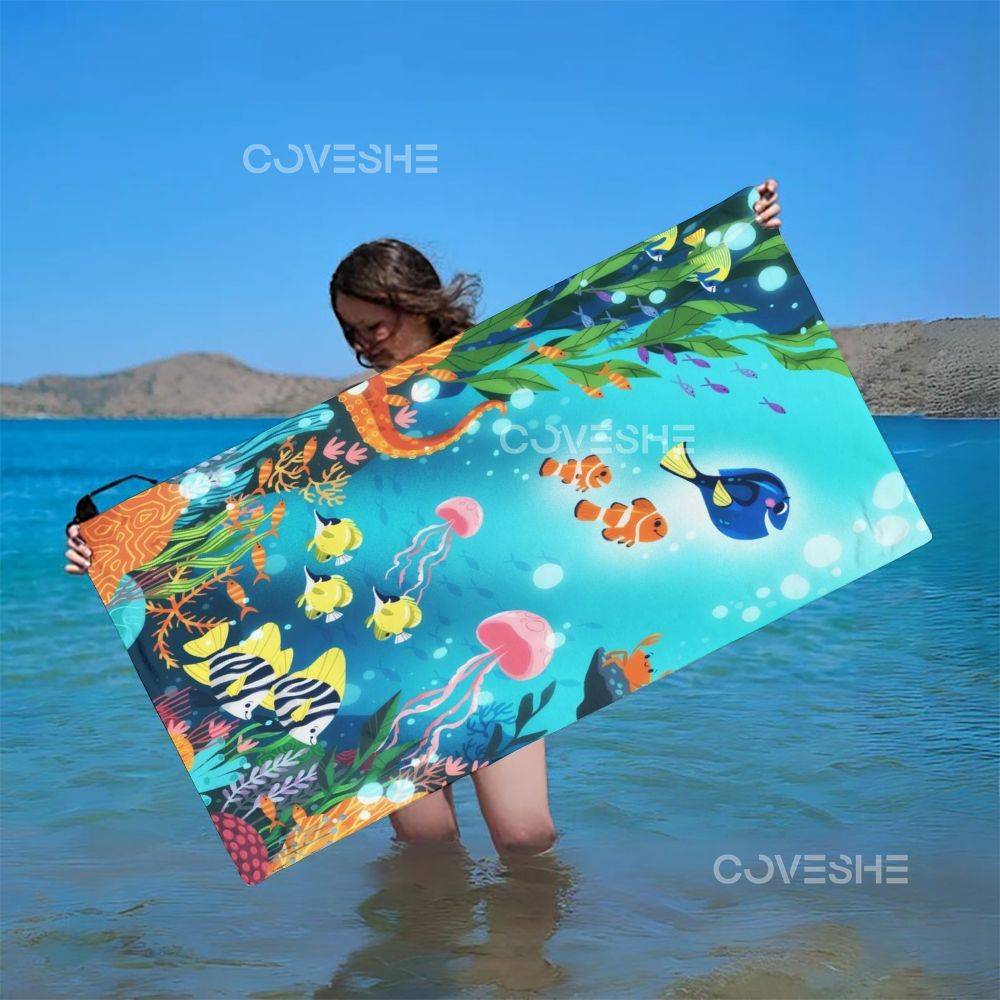 Casual Underwater World Fish Printed Beach Towel