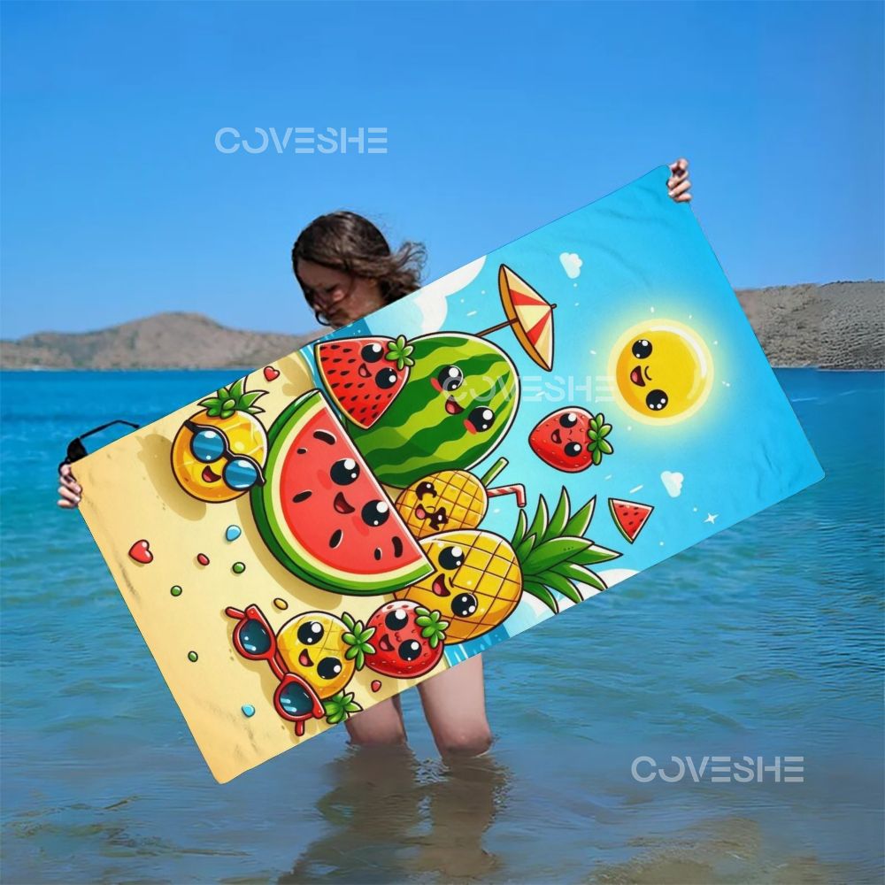 Casual Fruit Printed Beach Towel
