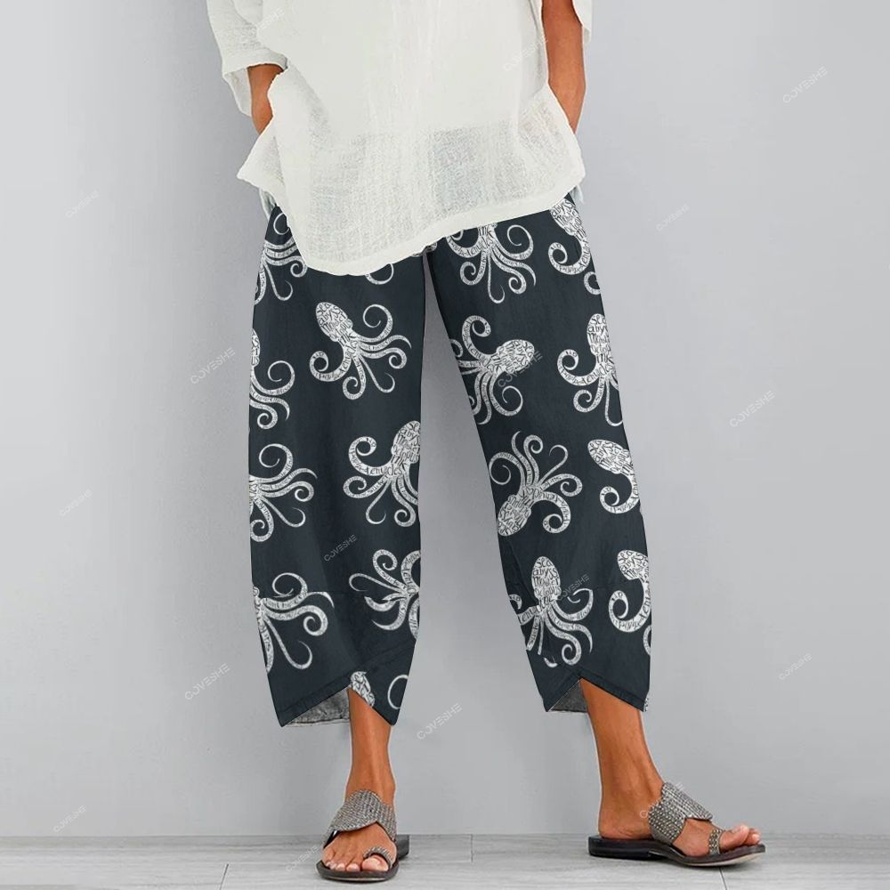 Women's Casual Octopus Printed Pants