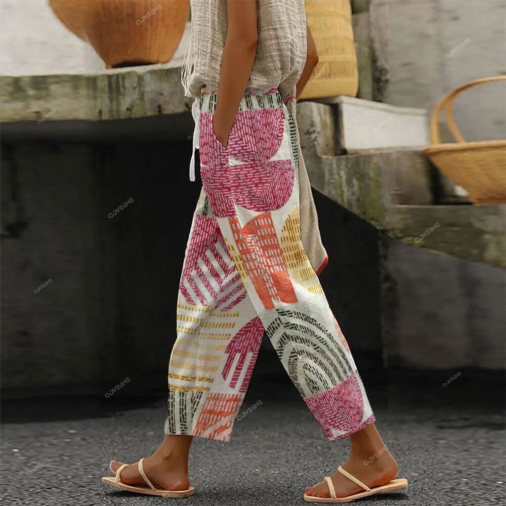 Women's Geometry Printed Trousers