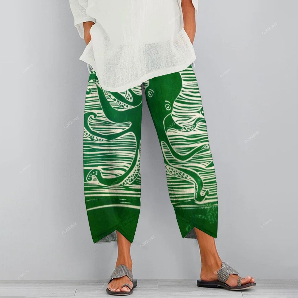 Women's Casual Octopus Printed Pants