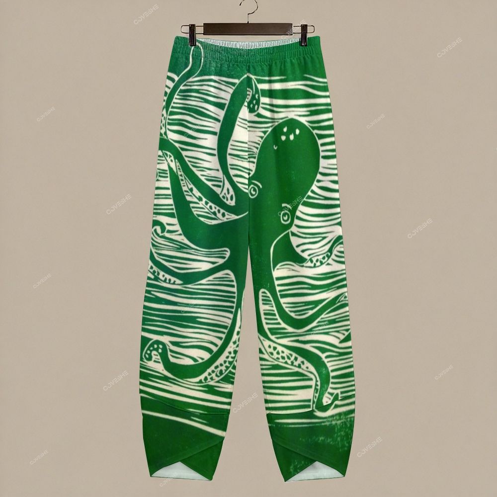 Women's Casual Octopus Printed Pants