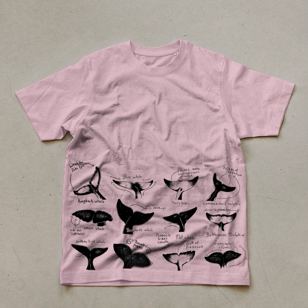 Sharks Tail Prints  Unisex Cotton T-Shirt