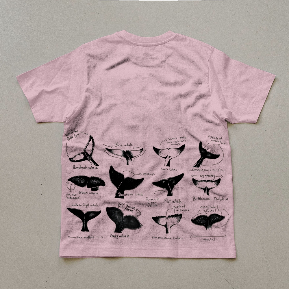 Sharks Tail Prints  Unisex Cotton T-Shirt