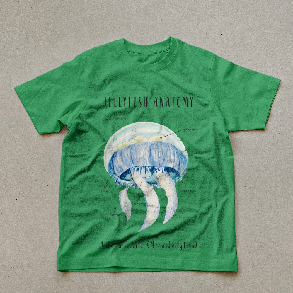 jellyfish Anatomy Prints Unisex Cotton T-Shirt